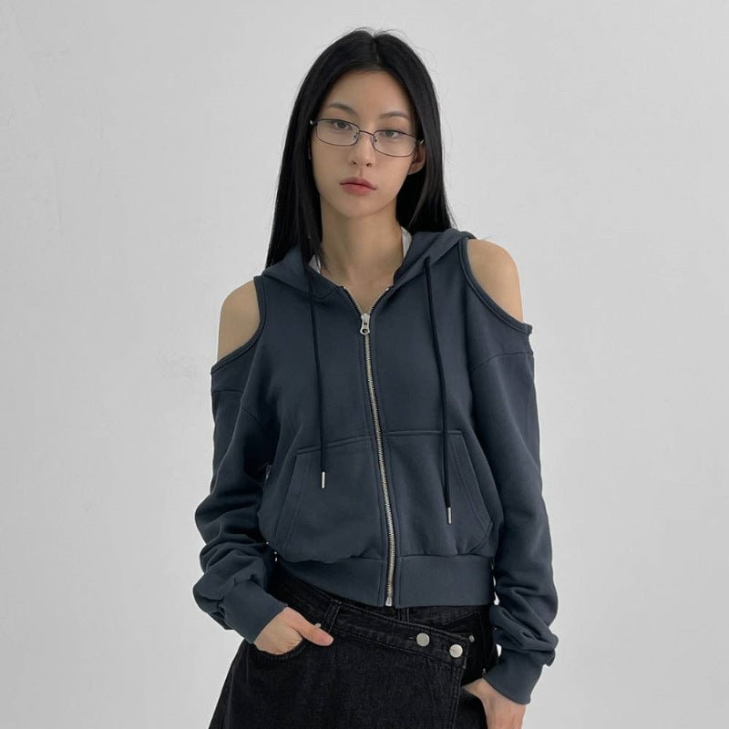 Pull court à la mode pour femmes avec des manches découpées Chic & Stil