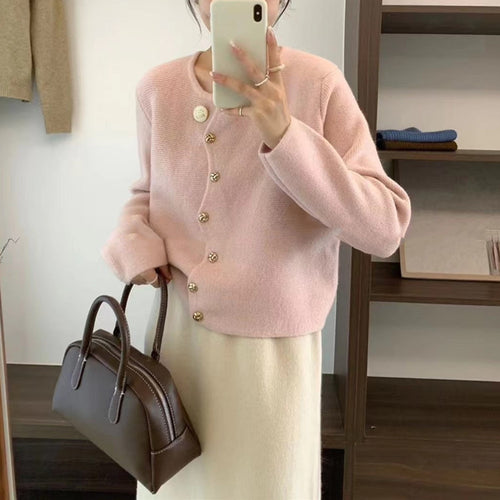 Knit jacket for women with stylish button details and a loose fit Lune London