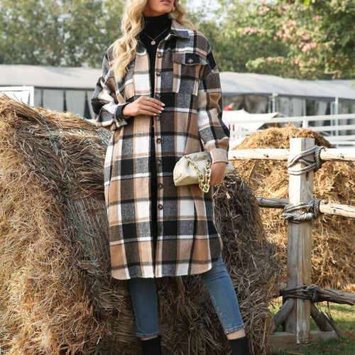 Checkered overshirt jacket for women Lune London