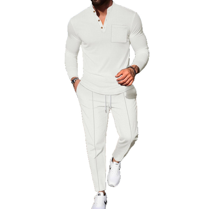 Casual tracksuit for men with textured top and comfortable joggers Lune London