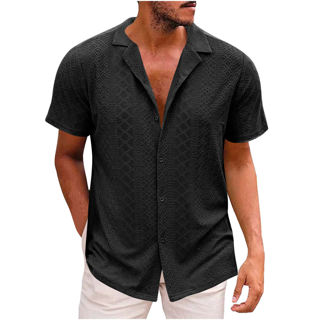 Short sleeve shirt for men with textured weaving Lune London