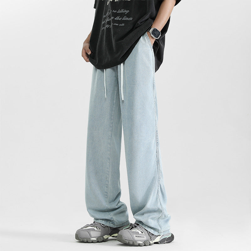 Women's jeans trousers, wide with elastic waistband Lune London