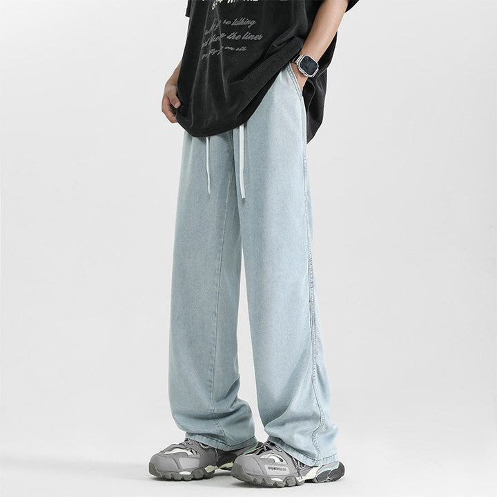 Women's jeans trousers, wide with elastic waistband Lune London