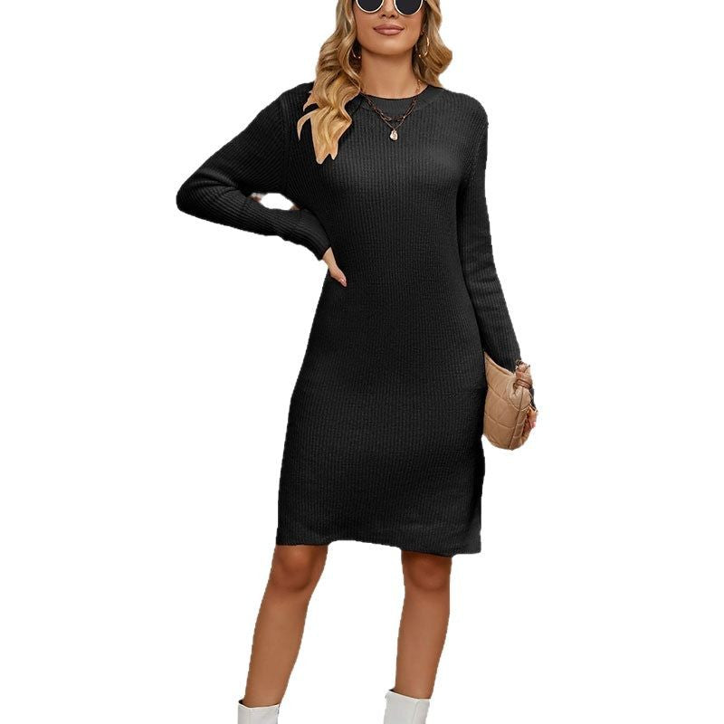 Robe tricotée pour femmes avec un élégant design côtelé et une coupe décontractée Chic & Stil