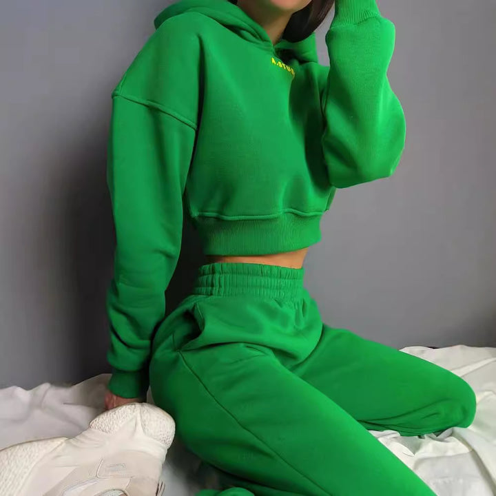 Ladies hoodie with high waist Lune London