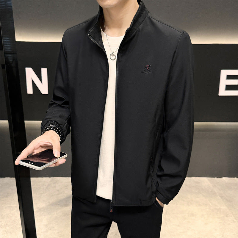 Sporty transition jacket for men with high collar Lune London