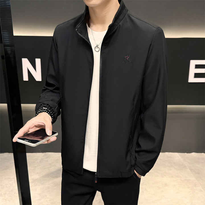 Sporty transition jacket for men with high collar Lune London