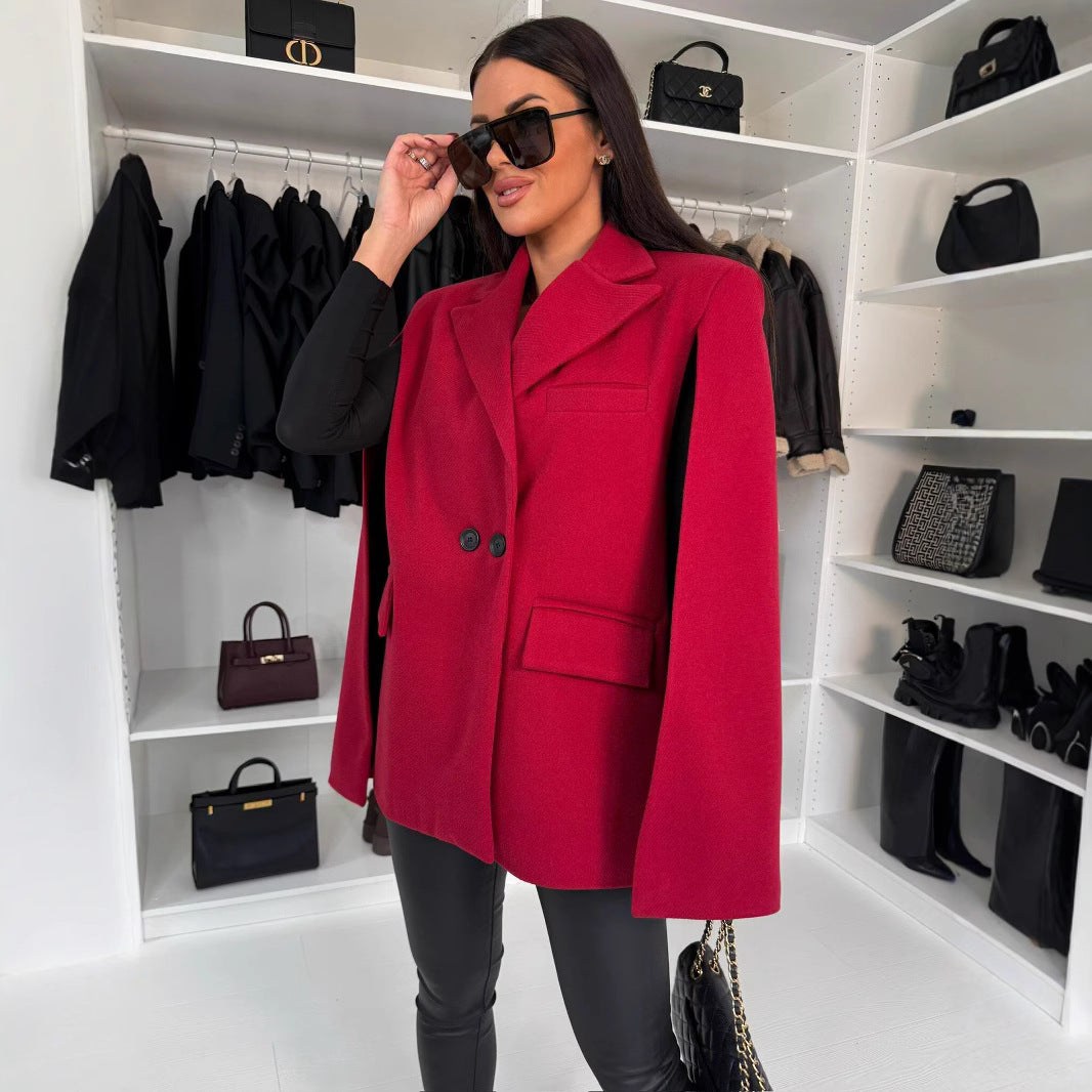 Double Button Cape Blazer for Women Lune London
