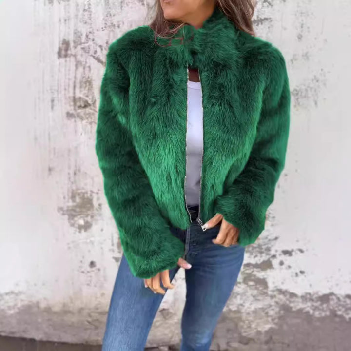 Lune London Faux Fur Bomber Jacket for Women