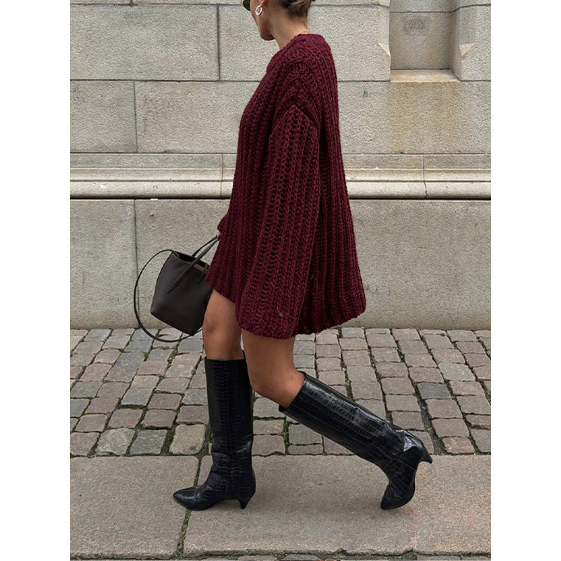 Ladies Oversized Chic Knit Sweater and Knit