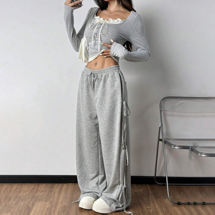 Casual loungewear set for women with trendy ruffle details Lune London