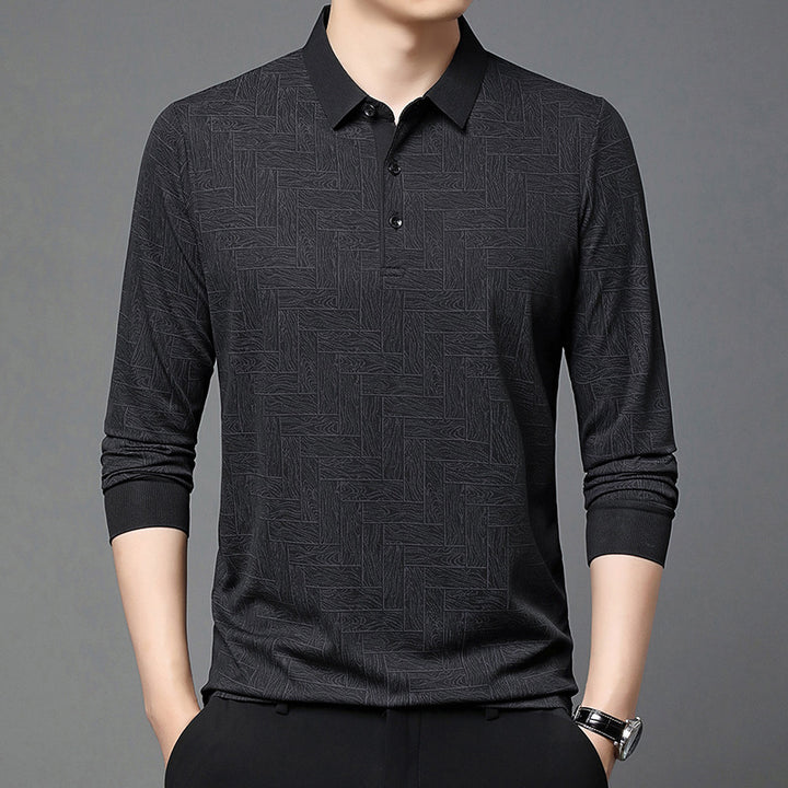 Stylish men's polo shirt with a refined structure design and an elegant button placket Lune London