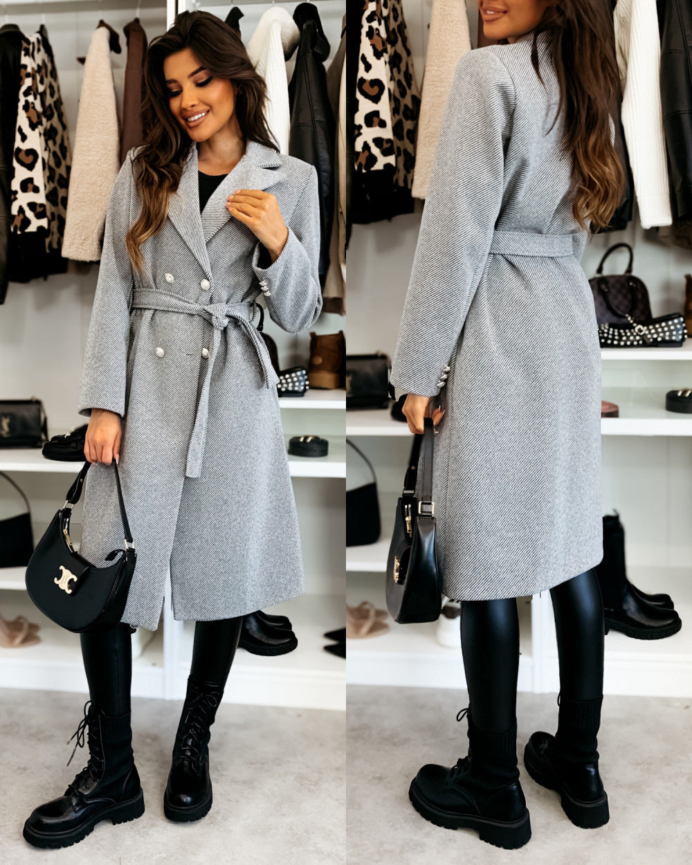 Elegant trench coat for women with adjustable belt and double-breasted Lune London