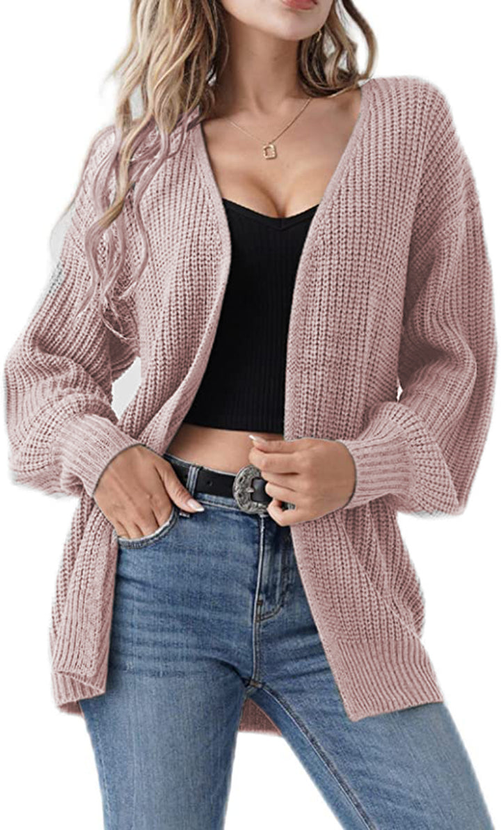 Knitted jacket for women with raw edges and airy knit structure Lune London