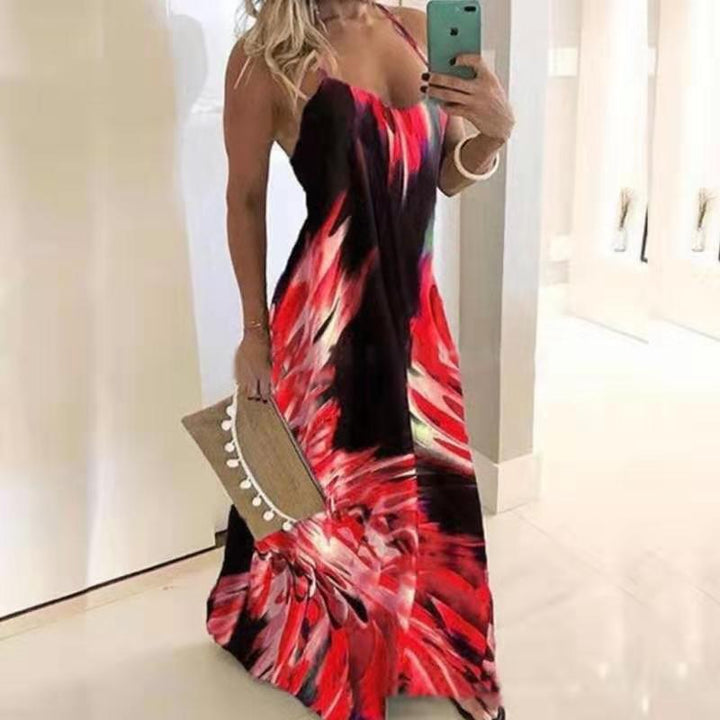 Robe maxi pour femmes avec bretelles spaghetti et dégradé moderne Chic & Stil