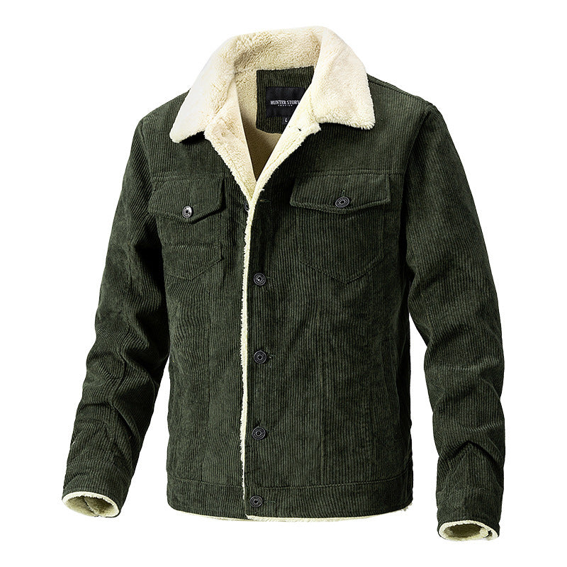 Corduroy jacket for men with soft teddy lining Lune London