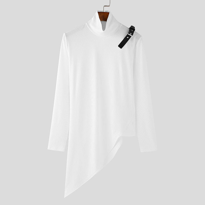 Ladies asymmetrical Longsleeve with high collar and modern Lune London band