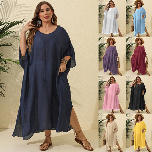 Ladies Light Beach Dress Off-Shoulder Lune London