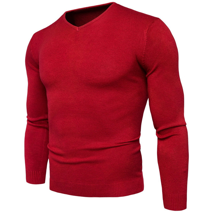 High quality V-neck men's sweater in cotton Lune London