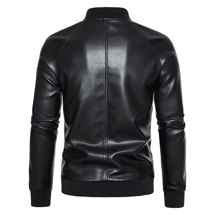 Men's biker jacket in high-quality faux leather with elastic waist Lune London