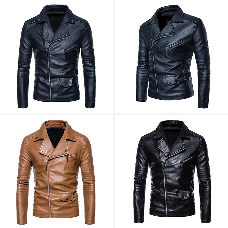 Stylish biker jacket for men with asymmetrical zipper and practical pockets Lune London