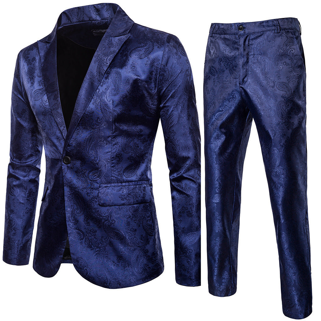 Men's Elegant Suit Set with Fine Paisley Pattern Lune London