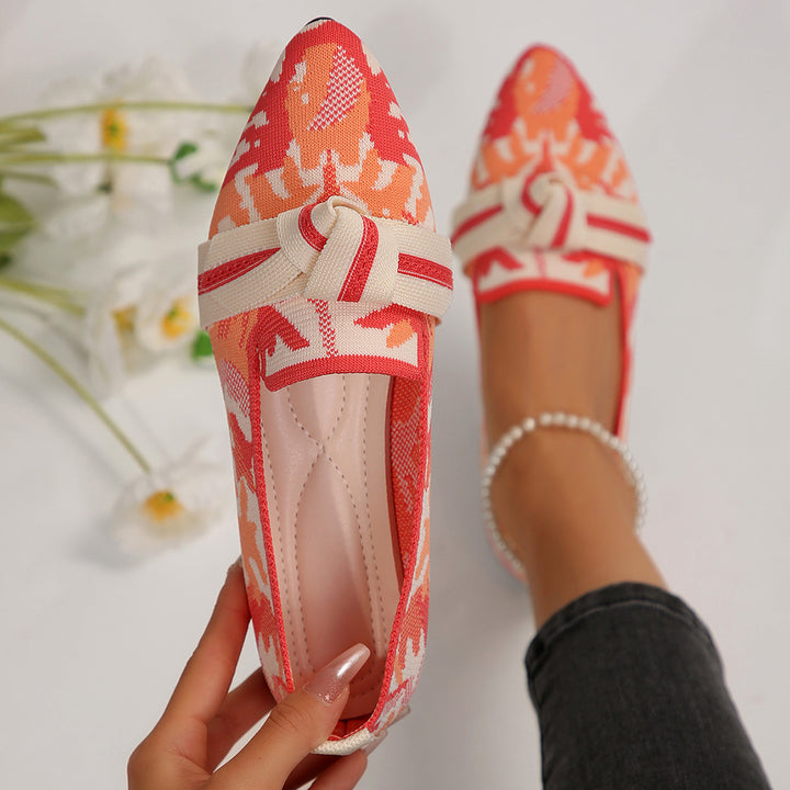 Ladies Elegant Tied Lace Ballerinas Lune London