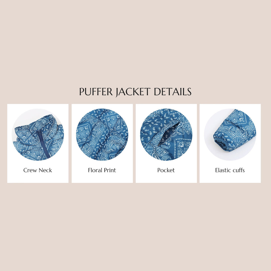 Paisley patterned quilted jacket for women Lune London