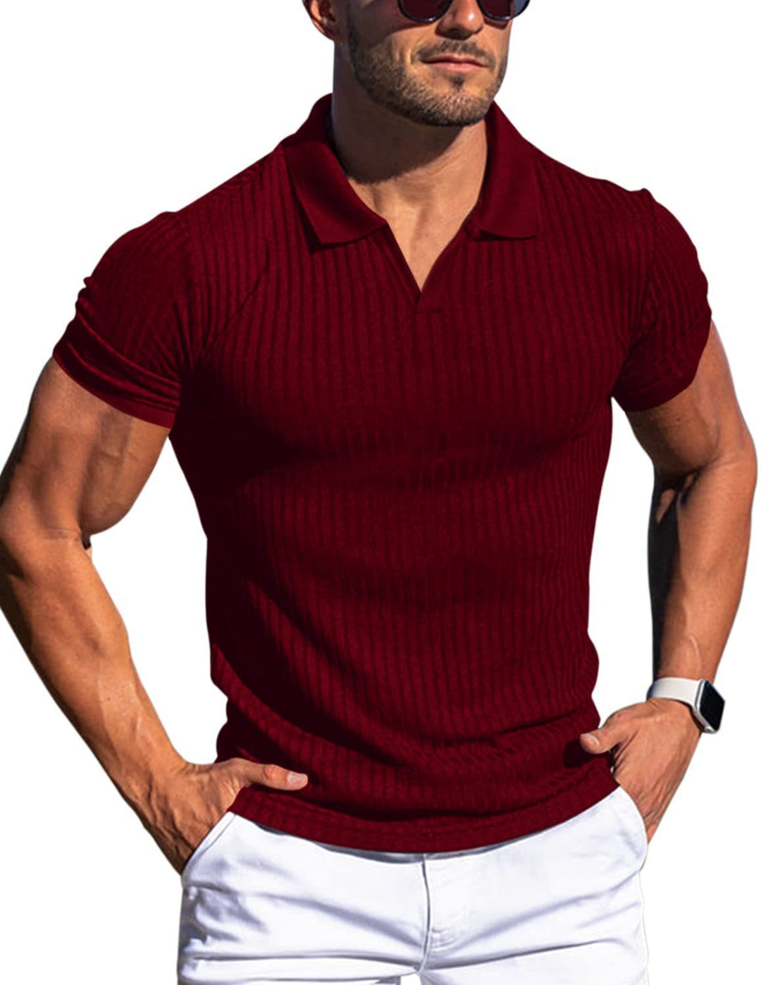 Short Sleeve Polo Shirt for Men with Structured Design and High-Quality Cotton Lune London
