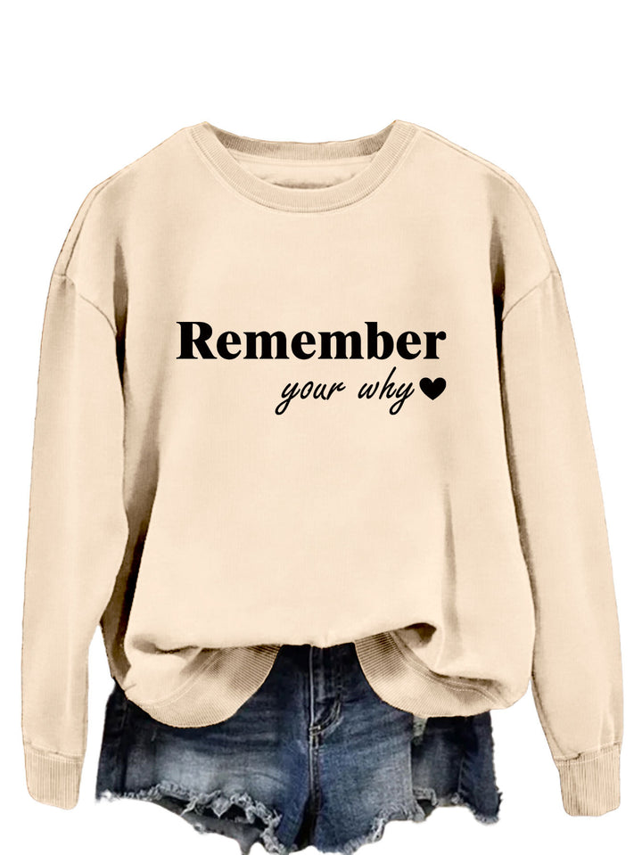 Sweatshirt femme avec impression motivationnelle et coupe décontractée Chic & Stil