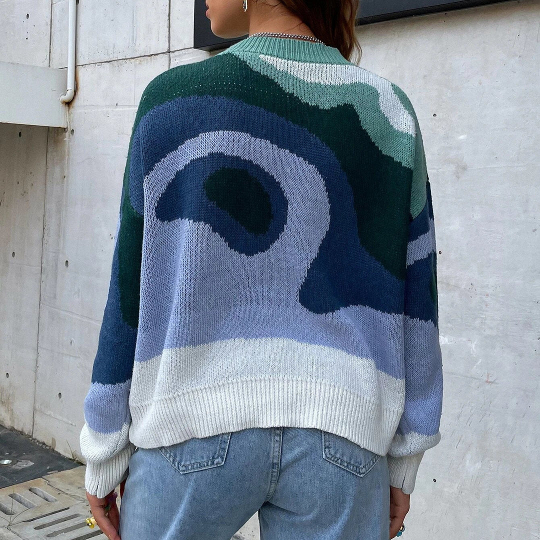 Ladies Fashion Sweater with Creative Colors and Soft Knit Lune London
