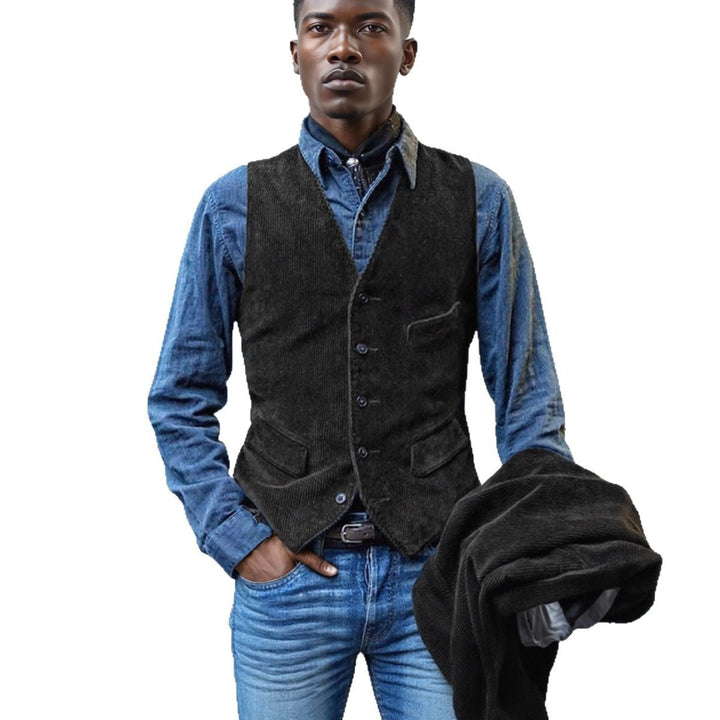 Men's Elegant Waistcoat Made Of Corduroy Lune London
