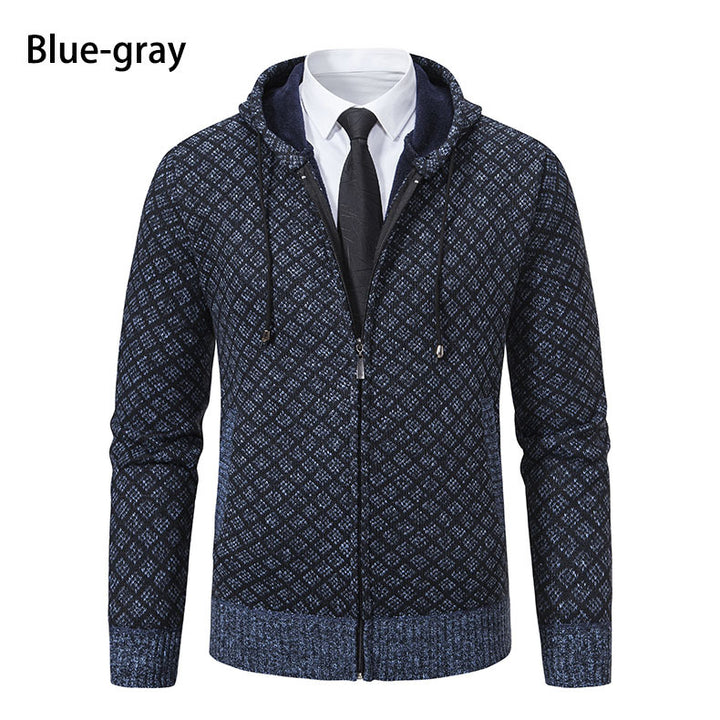Trendy hooded sweatshirt jacket for men with an elegant pattern Lune London