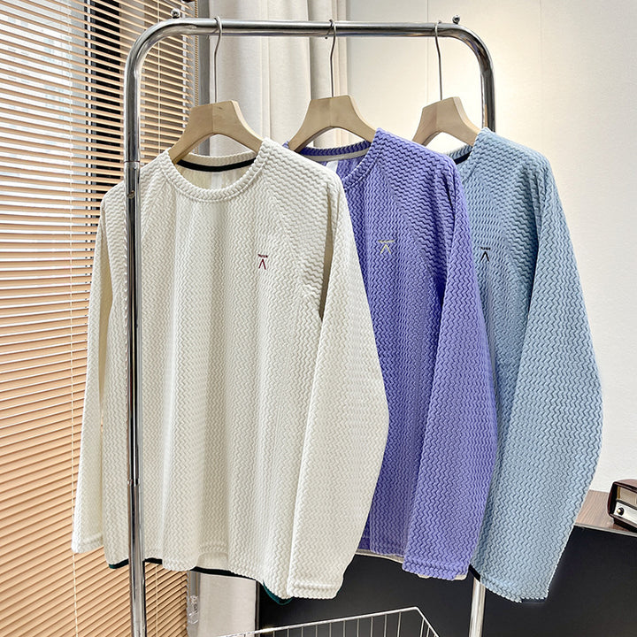 Chemise élégante à manches longues pour femmes avec un design texturé Chic & Stil