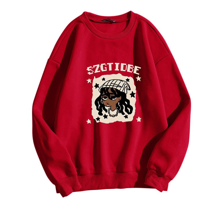 Women's casual sweatshirt with artistic print Chic & Stil