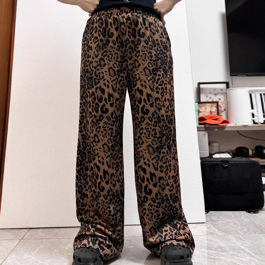 Lune London women's casual pants with animal print
