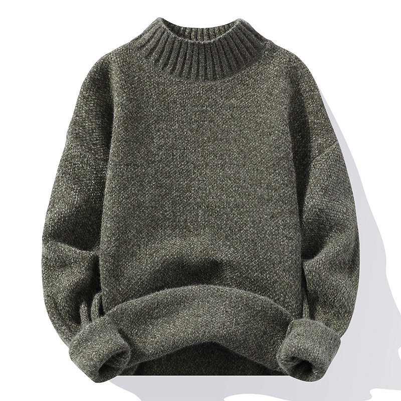 Women High-Quality Ribbed Knit Sweater with Turtleneck and Relaxed Fit Lune London