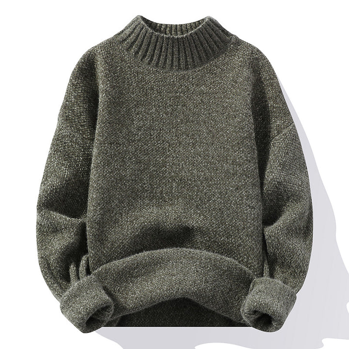 Women High-Quality Ribbed Knit Sweater with Turtleneck and Relaxed Fit Lune London