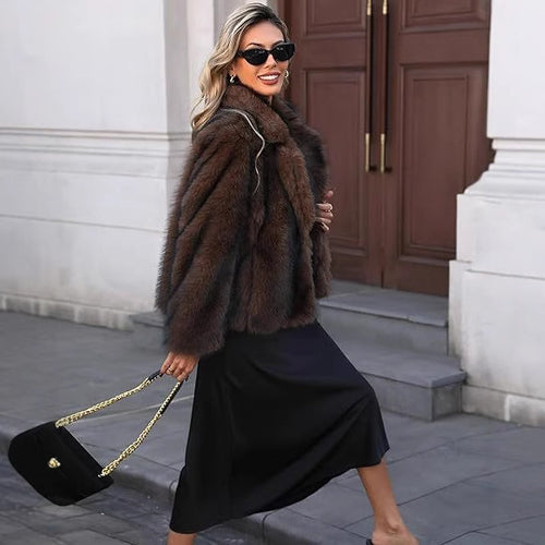 Ladies Faux Fur Jacket Lune London
