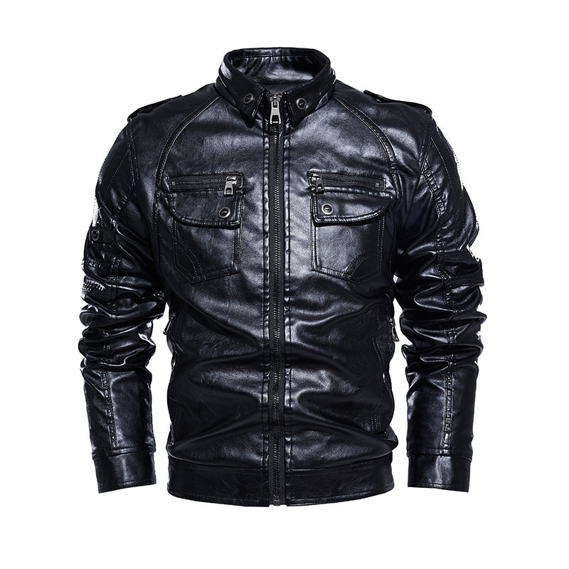 Casual leather jacket for men with multiple pockets Lune London