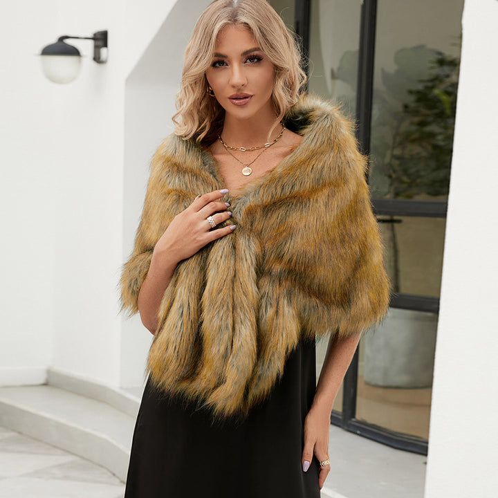 Ladies Luxurious Faux Fur Scarf Lune London