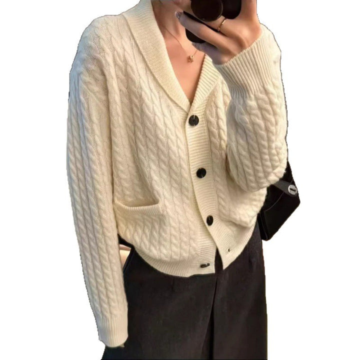 Cardigan femme avec double col et poches pratiques Chic & Stil