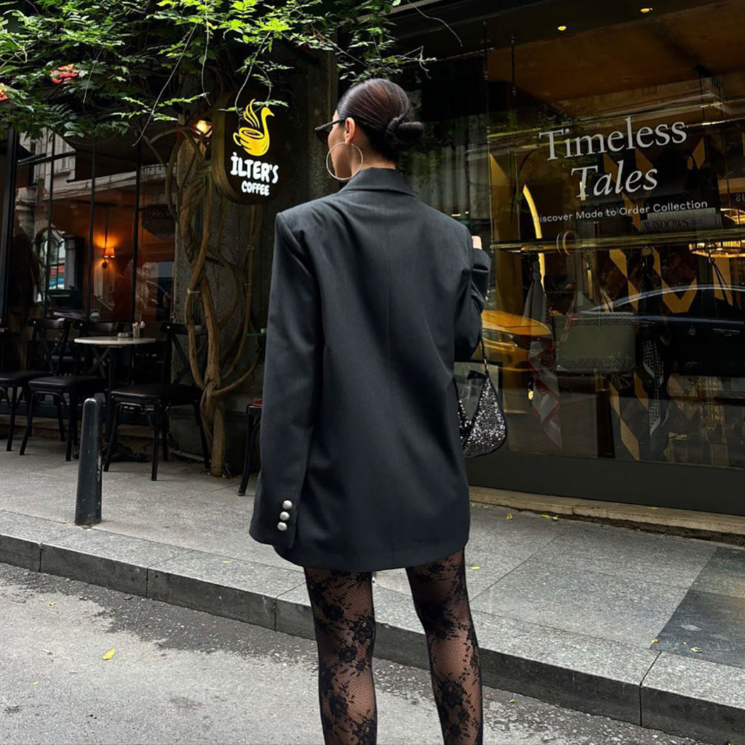 Oversized jacket for women with sparkling appliqués and a unique design Lune London