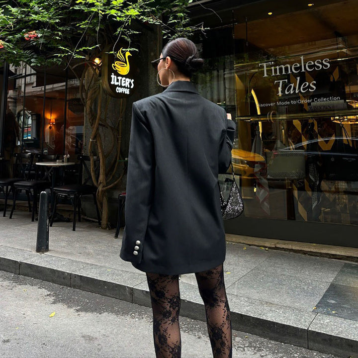 Oversized jacket for women with sparkling appliqués and a unique design Lune London