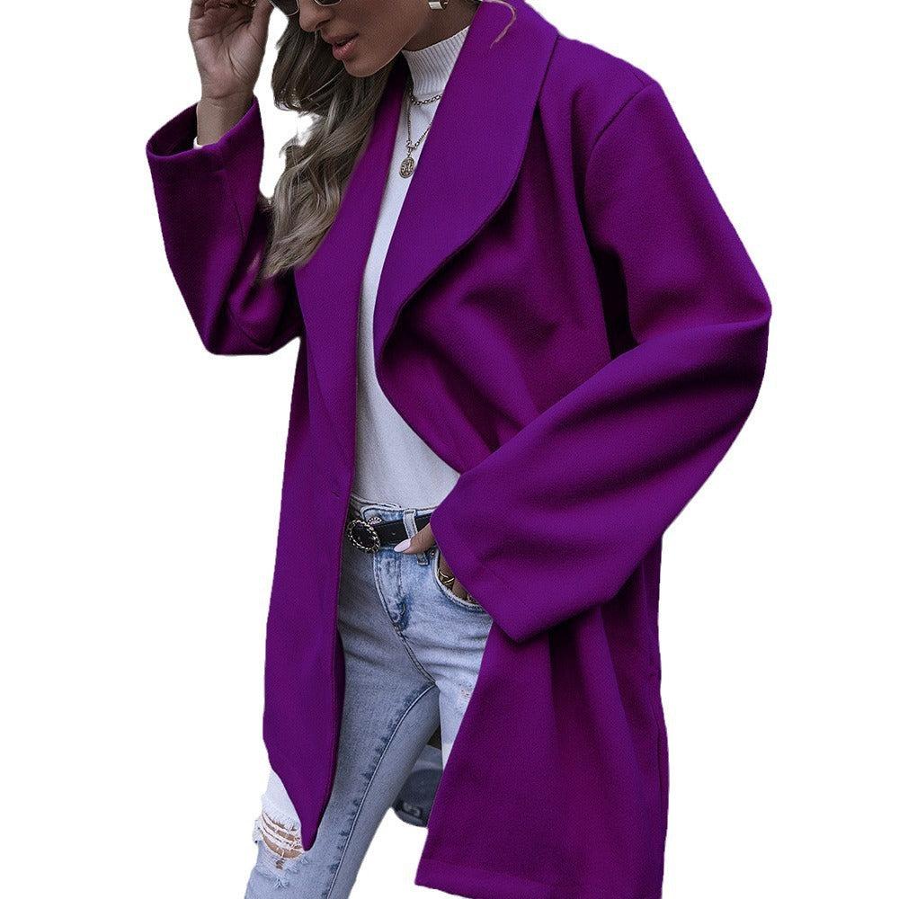 Trendy oversized coat for women with textured design Lune London