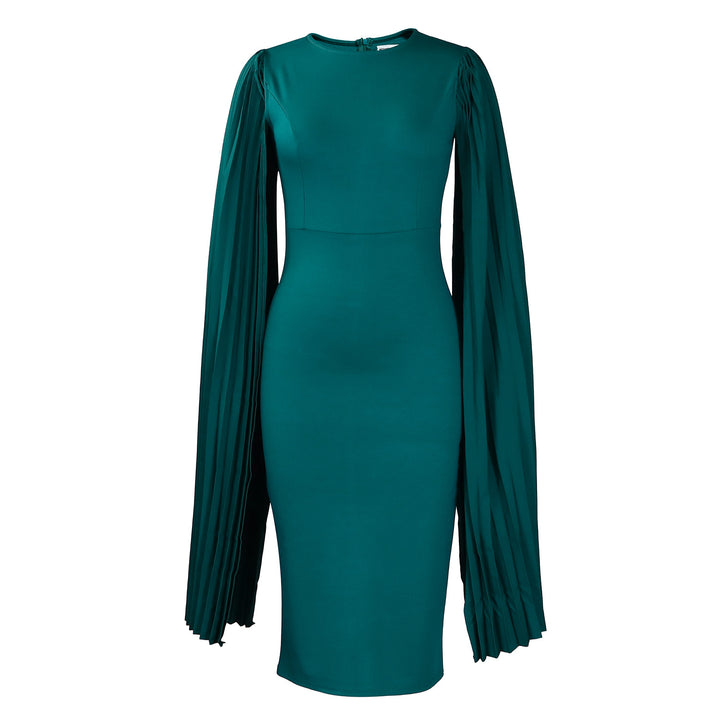 Women Elegant dress with refined pleated sleeves and a fitted cut Lune London