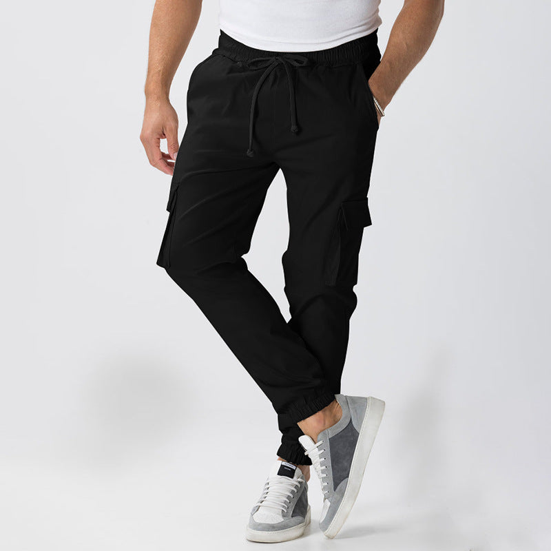 Men's cargo jogging pants with adjustable waist and practical side pockets Lune London
