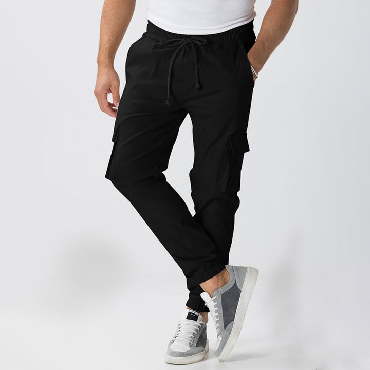 Men's cargo jogging pants with adjustable waist and practical side pockets Lune London
