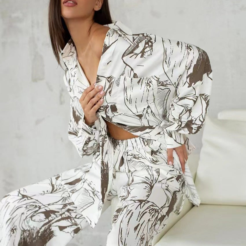 Women Elegant and Casual Blouse-Pants Combination Lune London