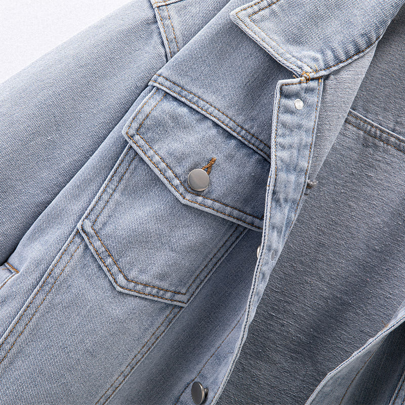 Veste en jean décontractée pour femmes dans une coupe oversize moderne avec poches poitrine Chic & Stil